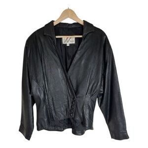 Wilson Black Leather Jacket Size Large